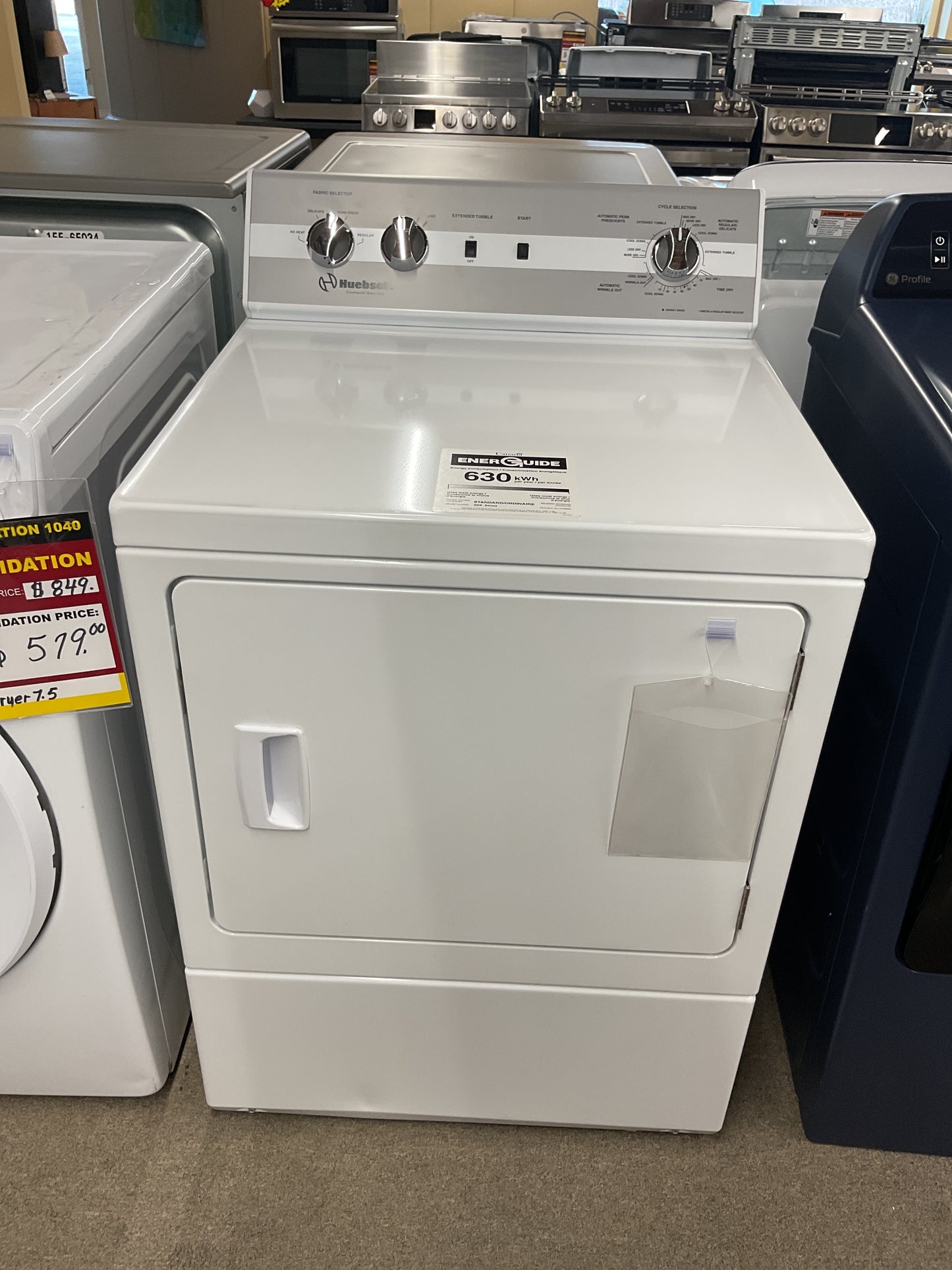 Huebsch 7 Cu. Ft. Electric Dryer-DC5102WE