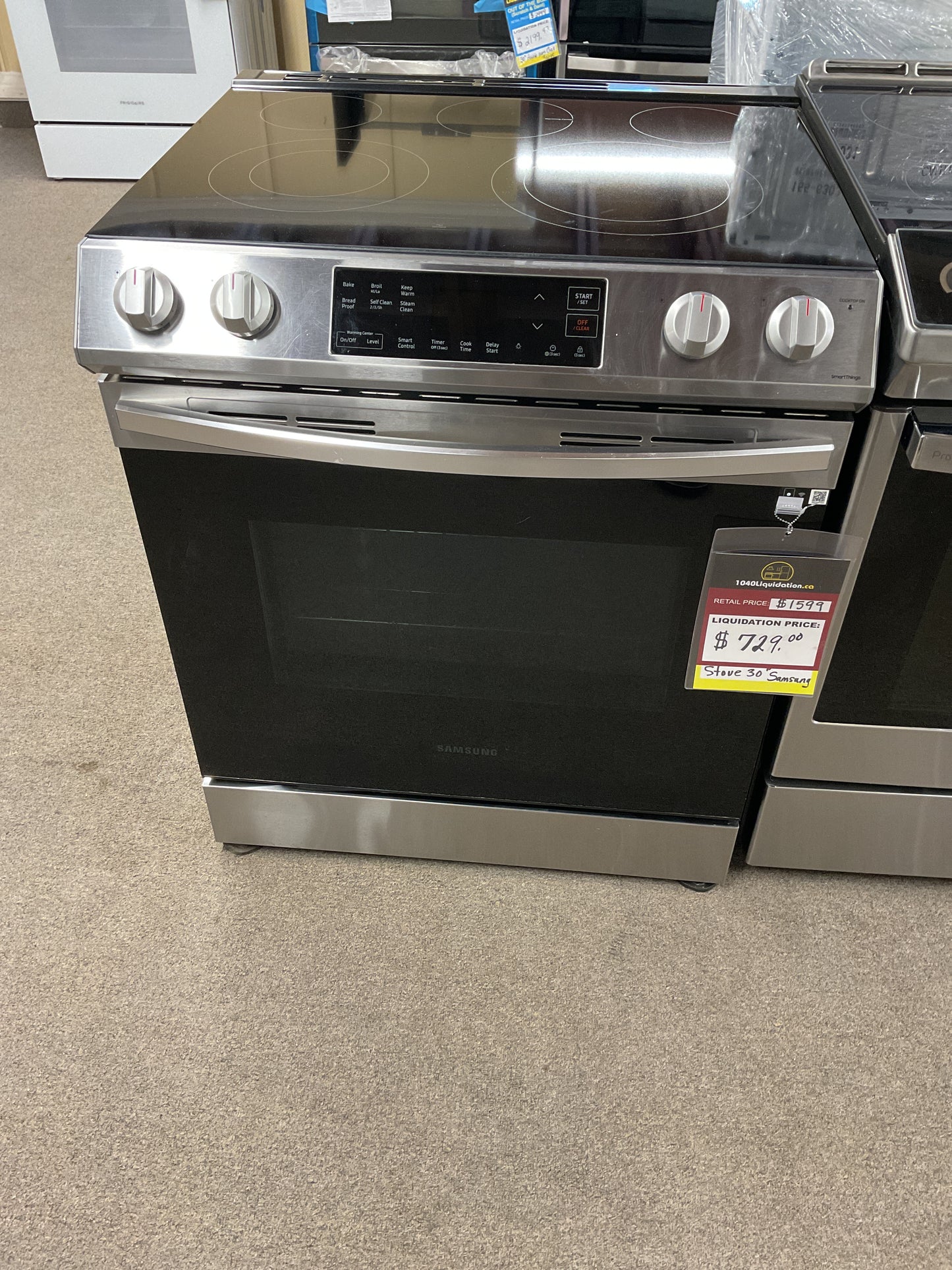 30" 6.3 cu. Ft. Smart Electric Slide-in Range