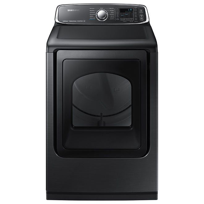 Samsung 7.4 Cu.Ft. Electric Dryer with Steam Sanitize+ in Black Stainless Steel - DVE52T7650V/AC