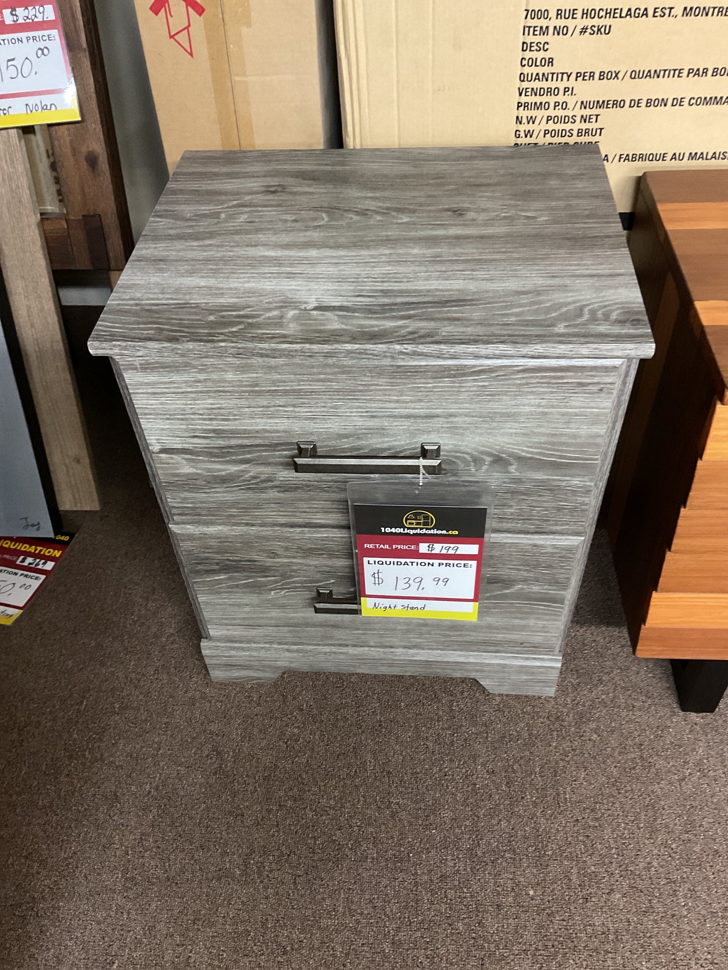 Ralinksi Nightstand - Grey