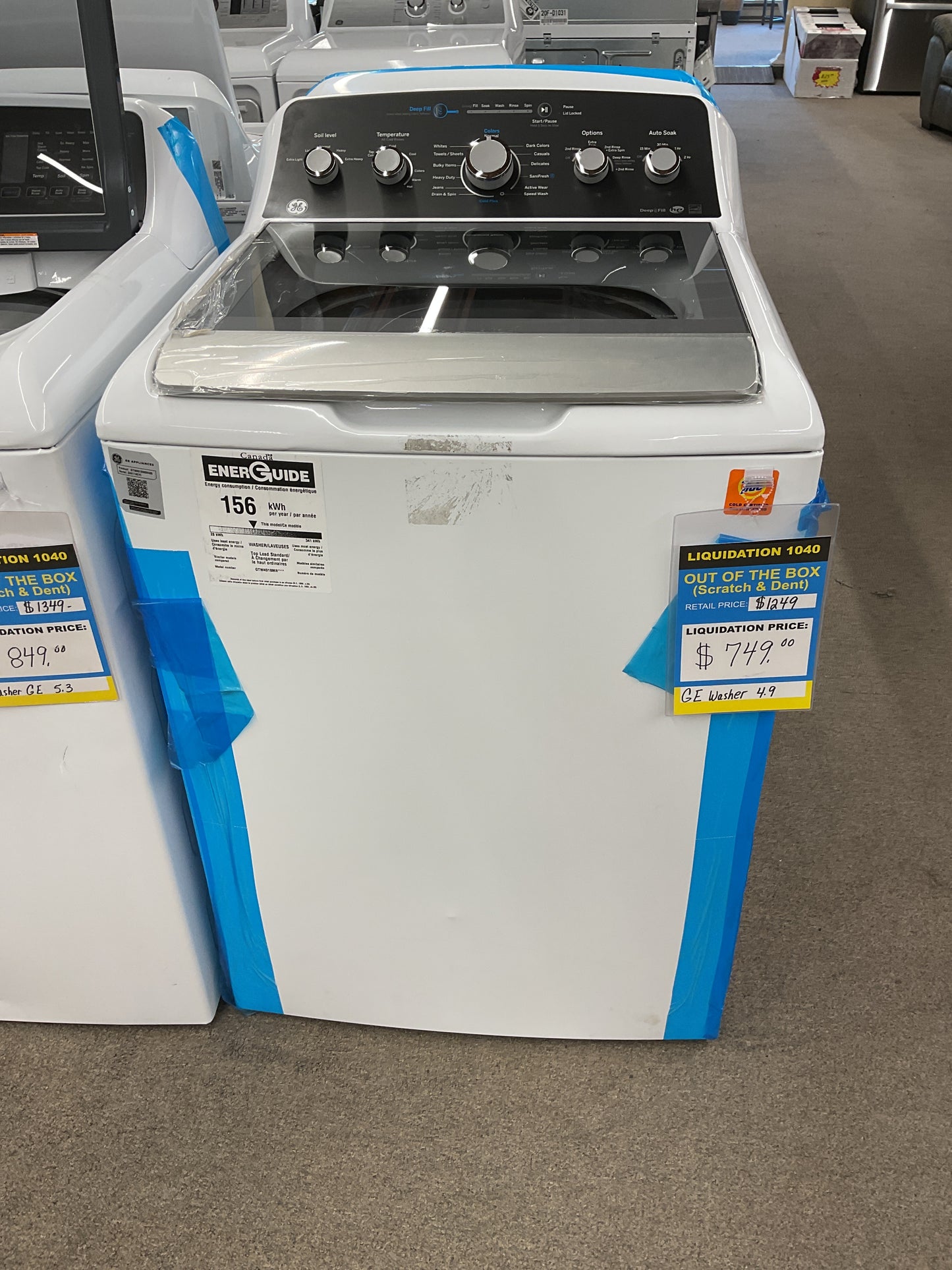 GE 4.9 Cu. Ft. Top Load Washer White