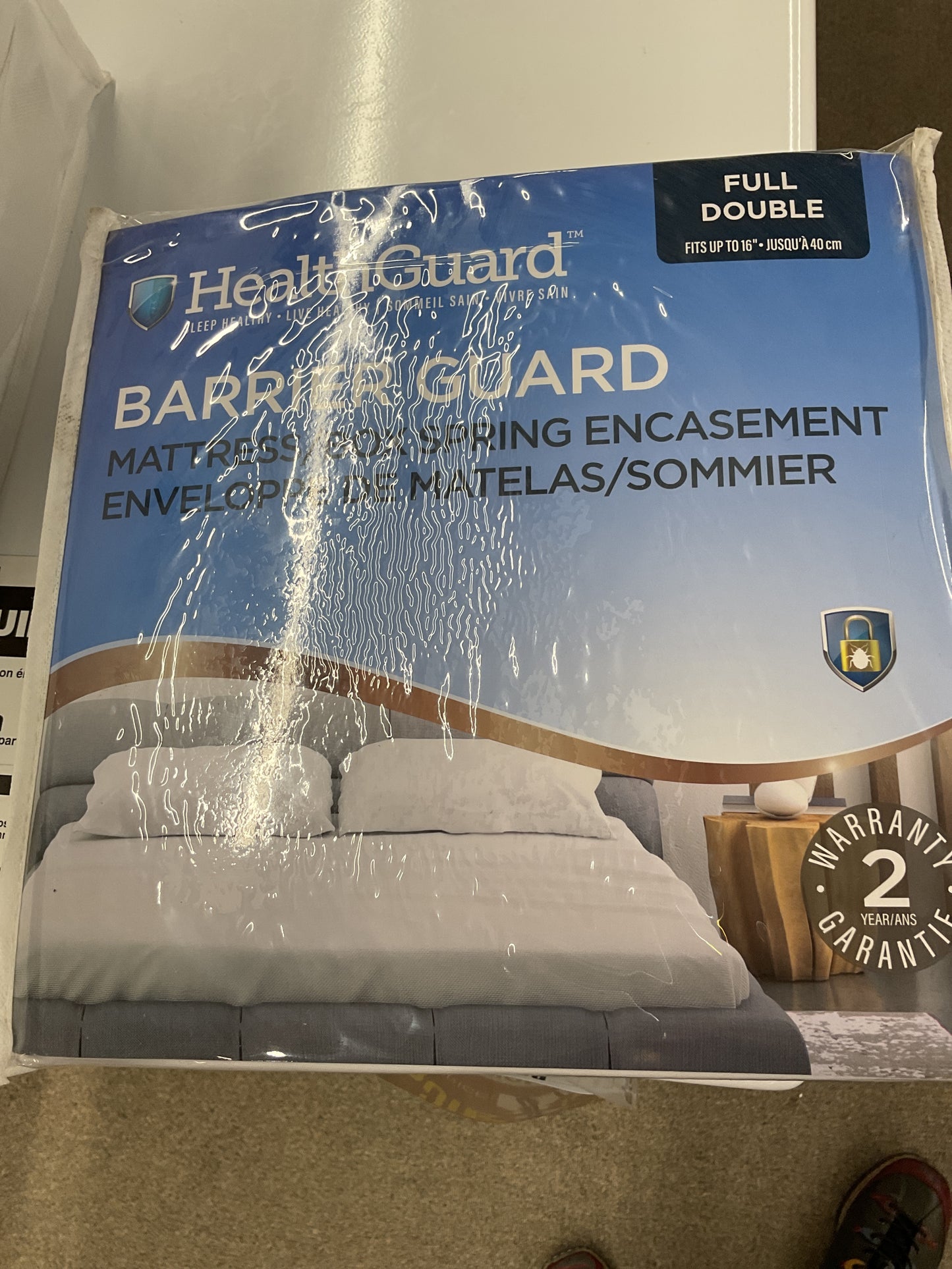 Barrière anti-punaises de lit double