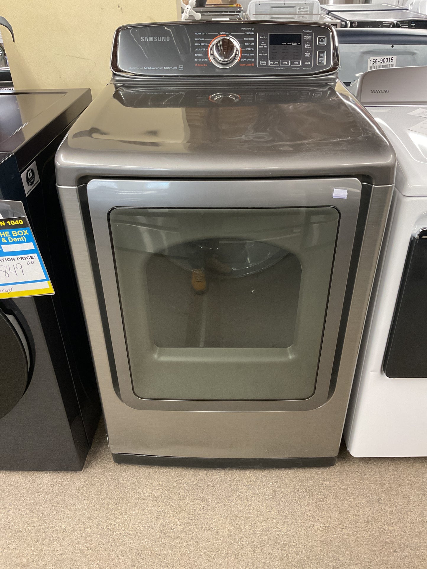 Samsung 7.4 cu. ft. Electric Dryer with Multi-Steam Technology in Platinum. - DVE52M7750P/AC
