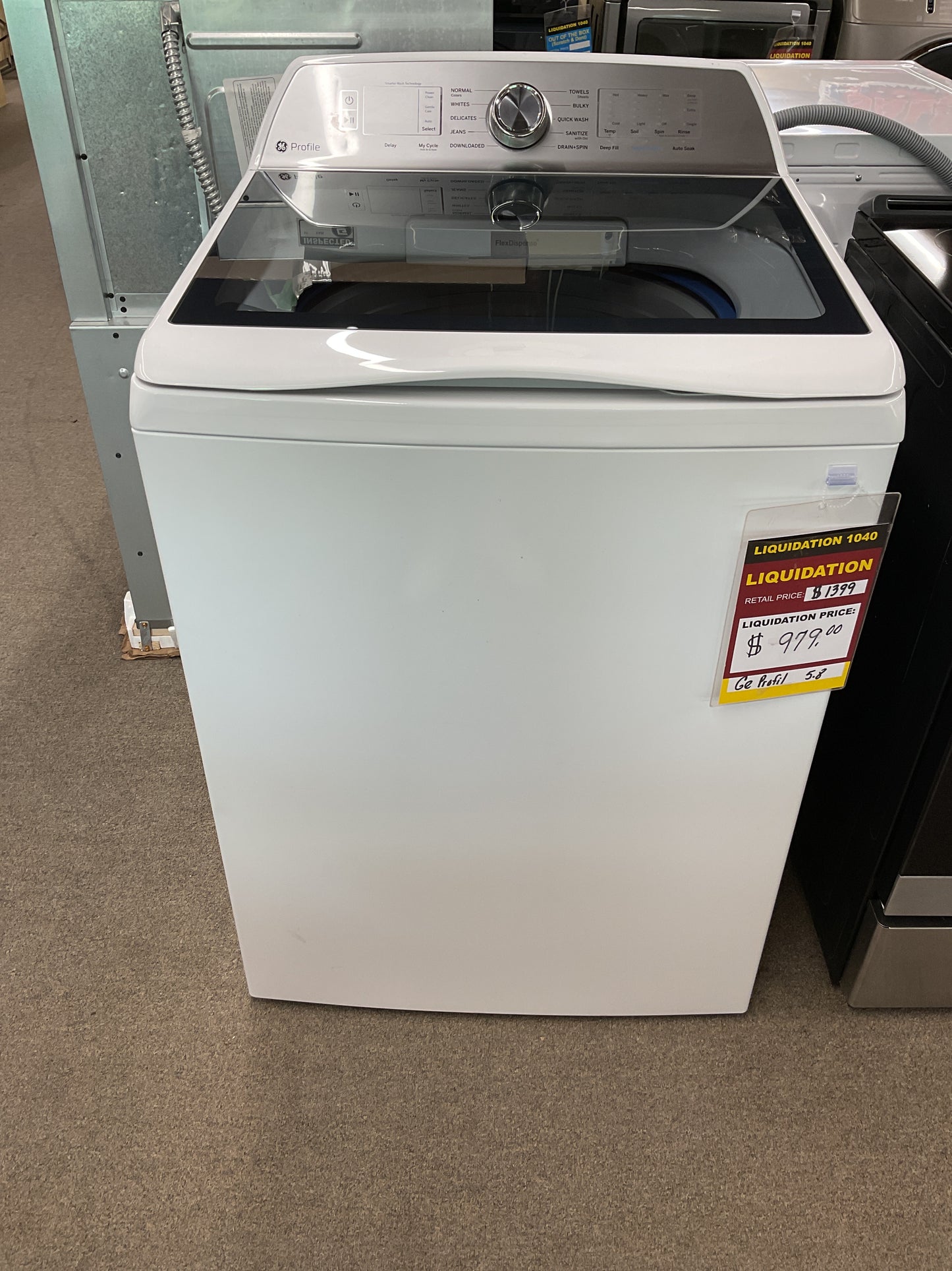 Laveuse GE Profile 5,8 pi³ (CEI) blanche - PTW600BSRWS
