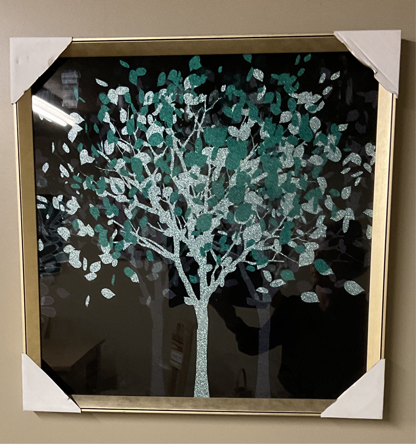 Framed Acrylic Tree Canvas - 24 x 24