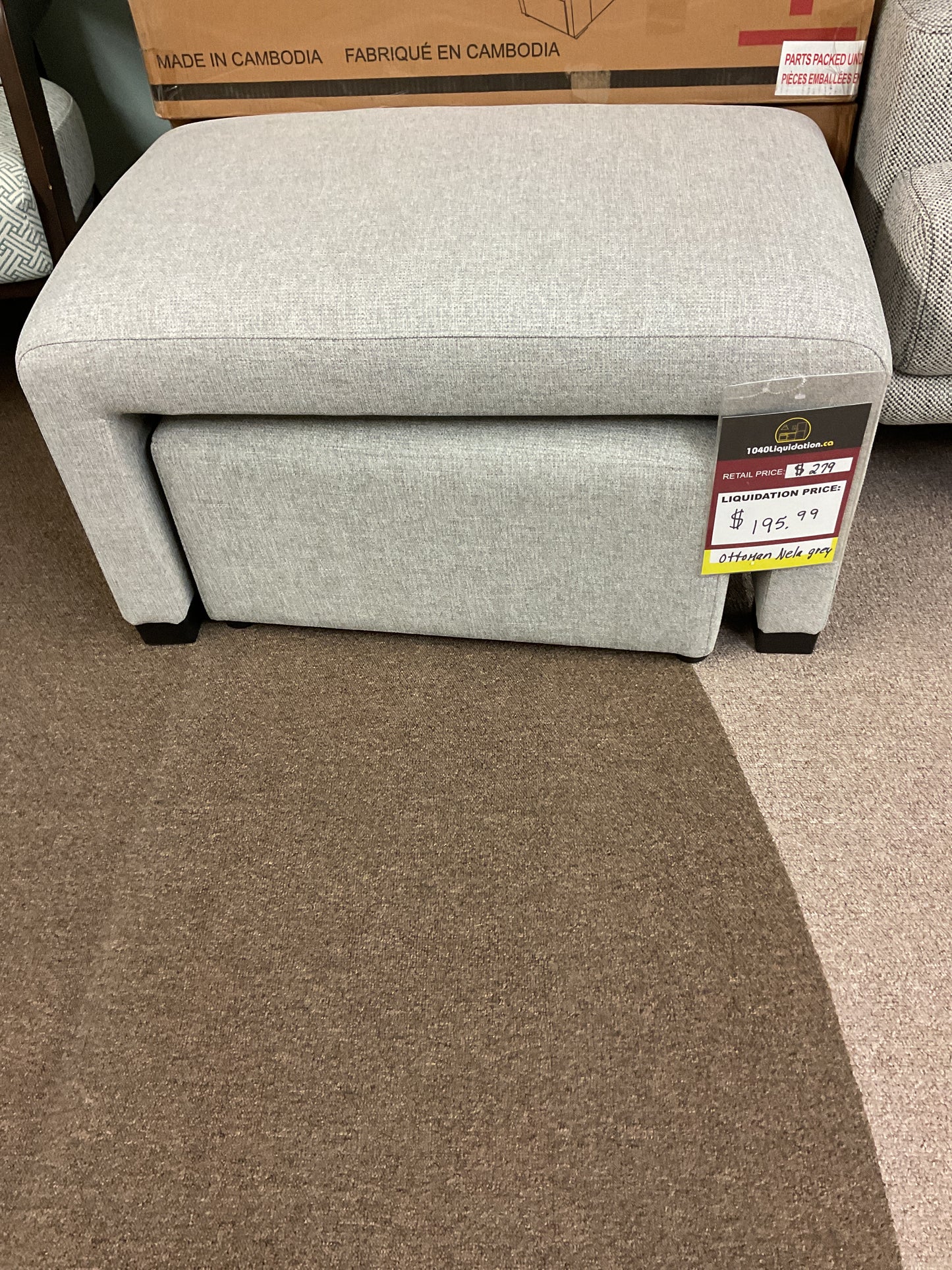 Nesting Ottoman Nela Grey - 0233