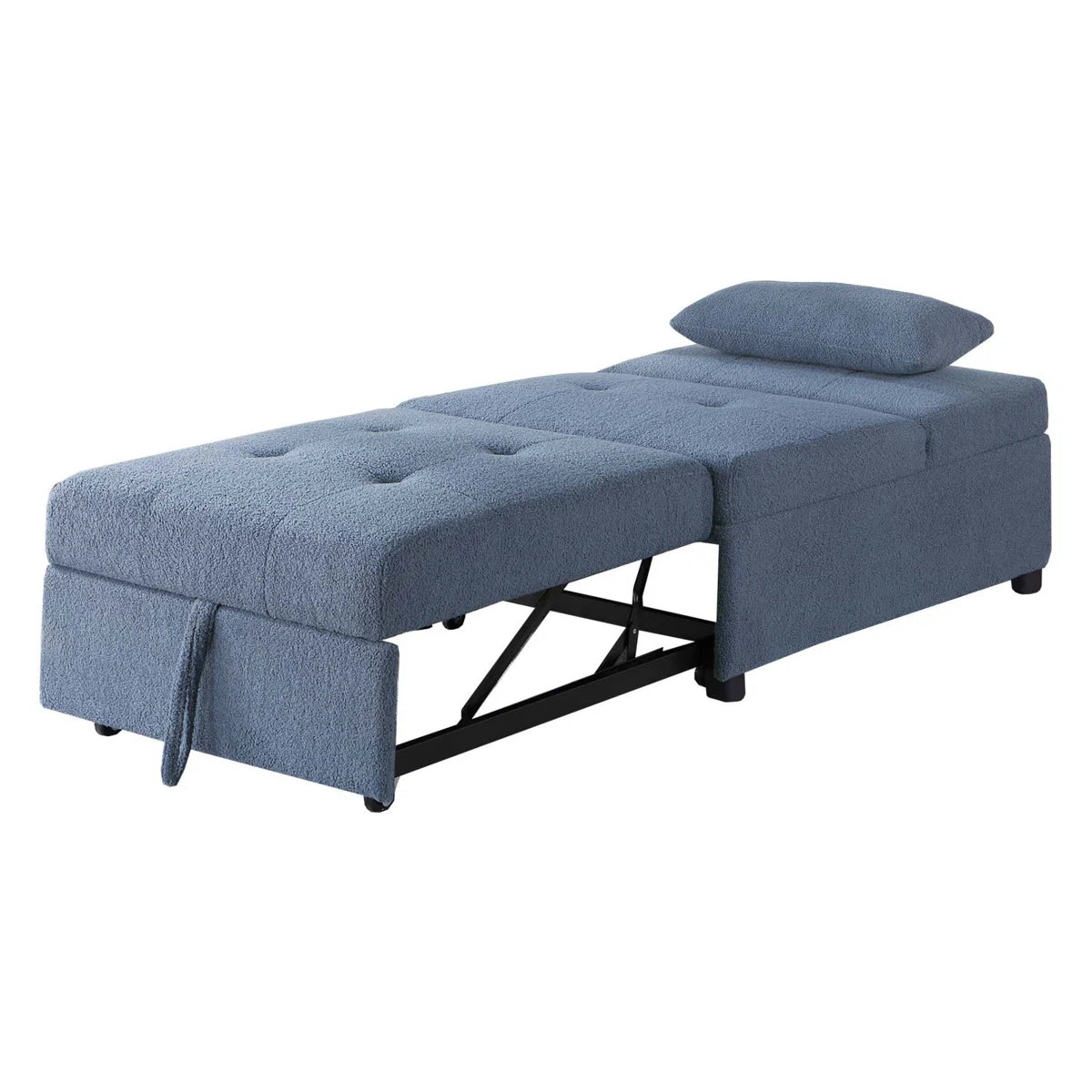 Convertible Sofa Sleeper Chair, 3 Adjustable Backrest Position Pull-Out Bed