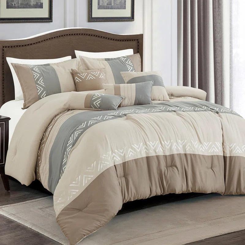 Microfiber 7 Piece Comforter Set QUEEN