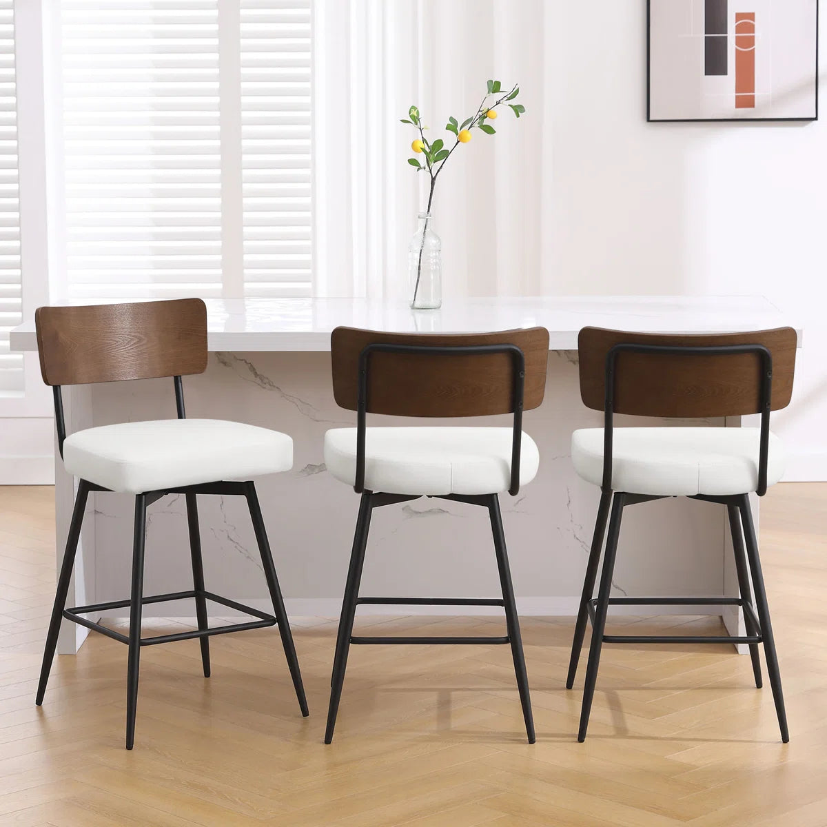 Swivel Upholstered Counter & Bar Stool