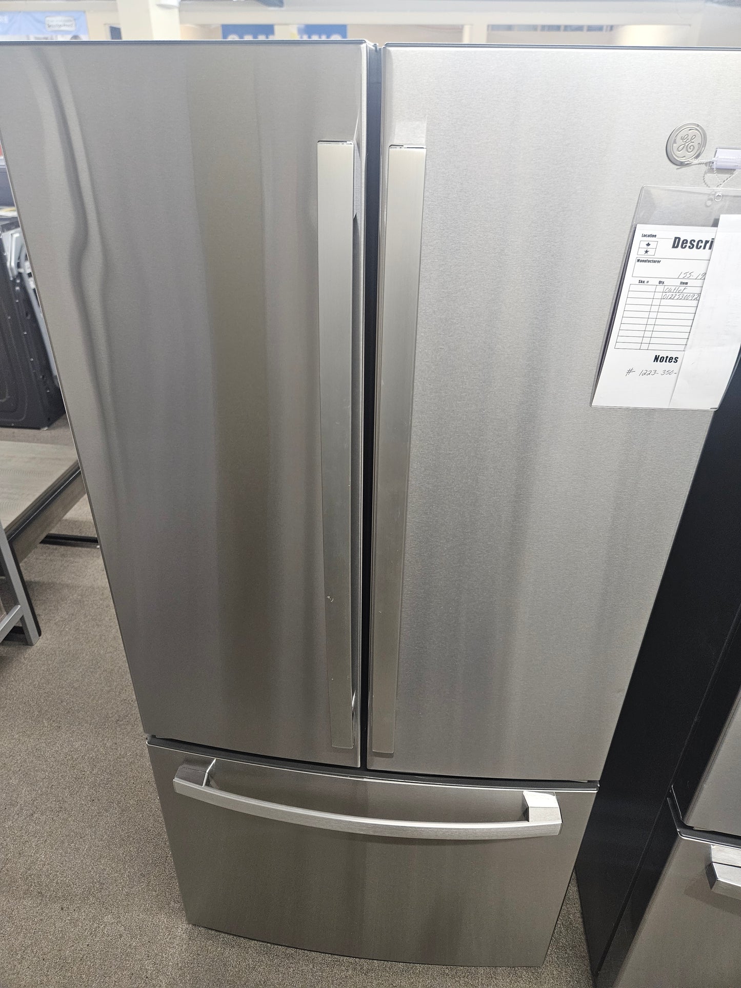 GE 18.6 Cu. Ft. Counter-Depth French-Door Refrigerator Fingerprint Resistant Stainless Steel - GWE19JYLFS