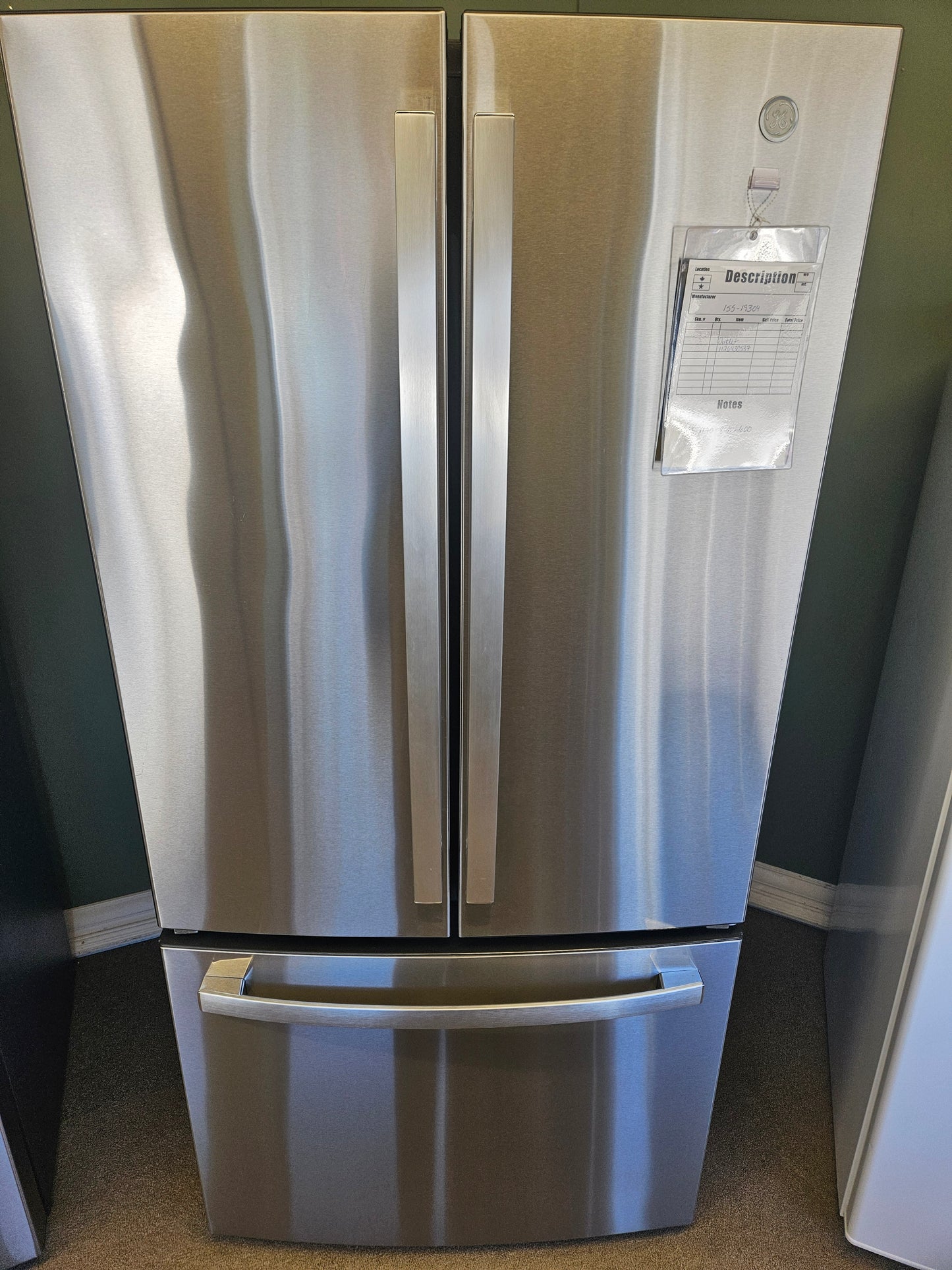 GE 18.6 Cu. Ft. Counter-Depth French-Door Refrigerator Fingerprint Resistant Stainless Steel - GWE19JYLFS