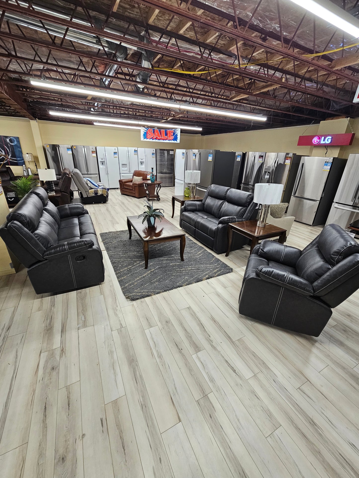 Recliner Loveseat - Leathaire Grey