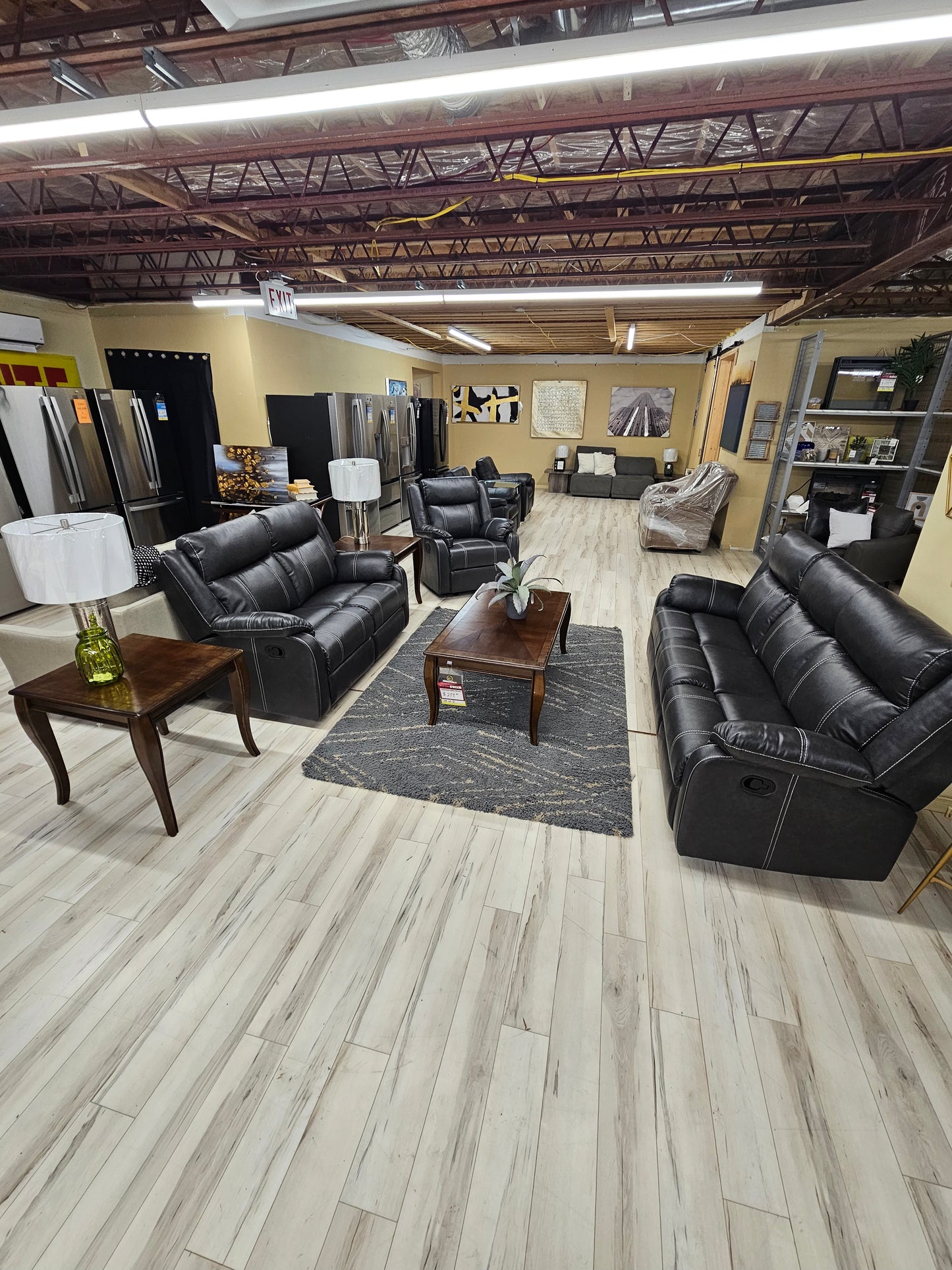 Sofa Recliner - Leathaire Grey