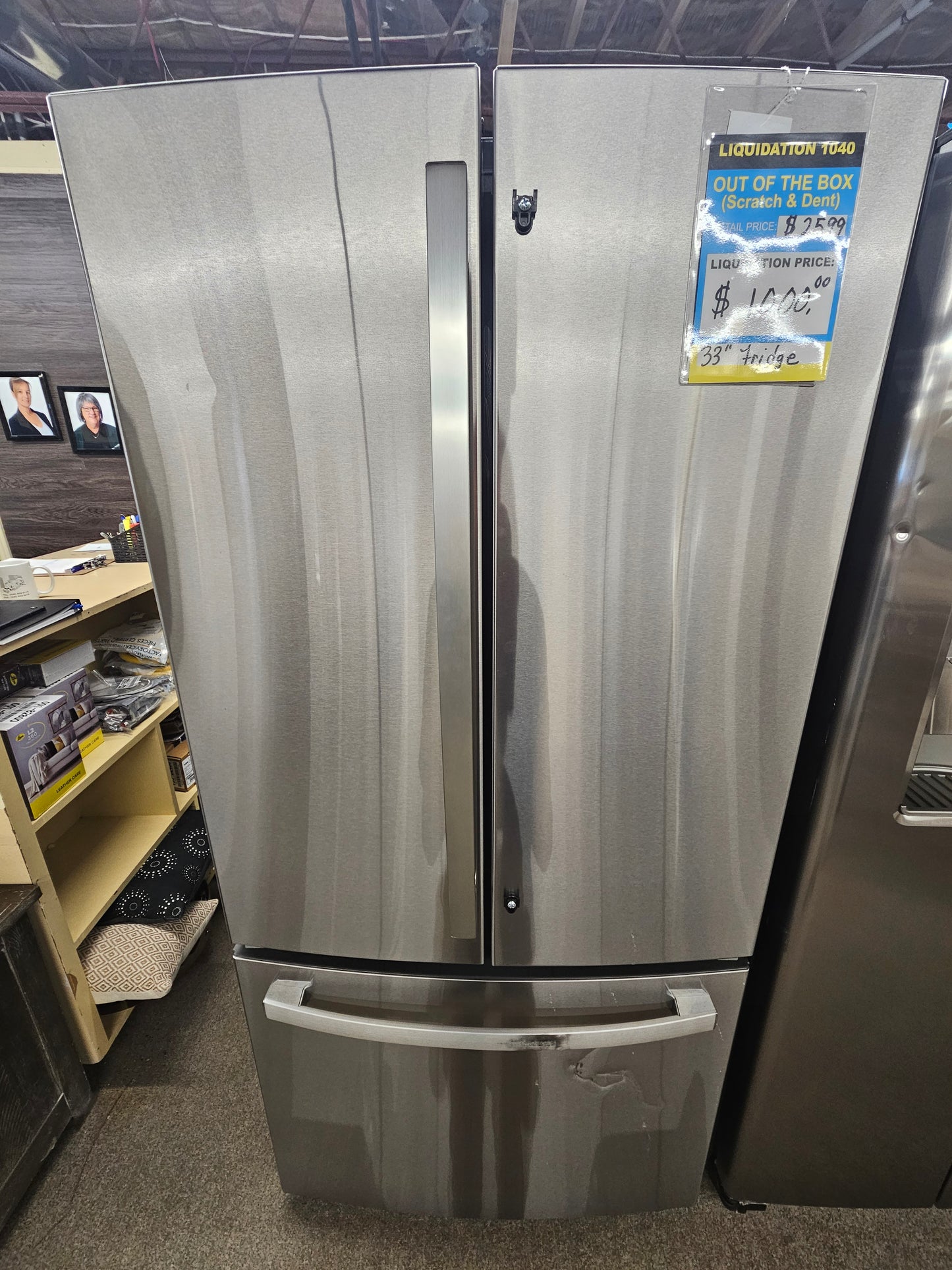 GE 18.6 Cu. Ft. Counter-Depth French-Door Refrigerator Fingerprint Resistant Stainless Steel - GWE19JYLFS