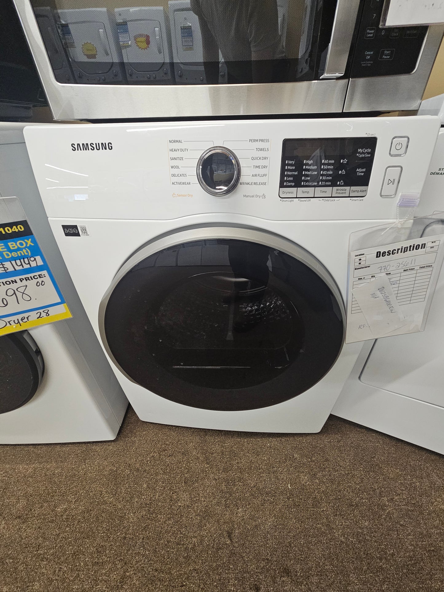 Samsung 4.0 cu. ft. Electric Dryer - DV25B6800EW/AC