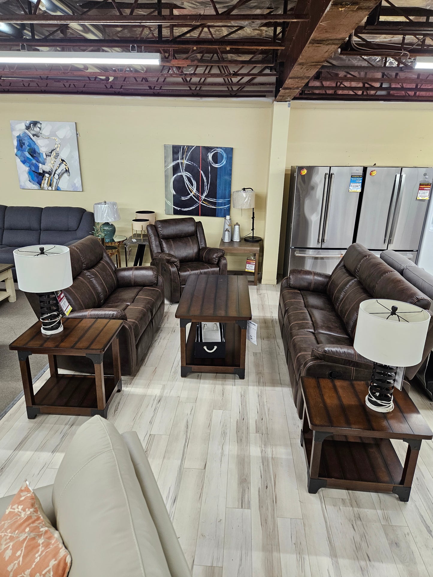 Sofa Recliner - Leathaire Brown