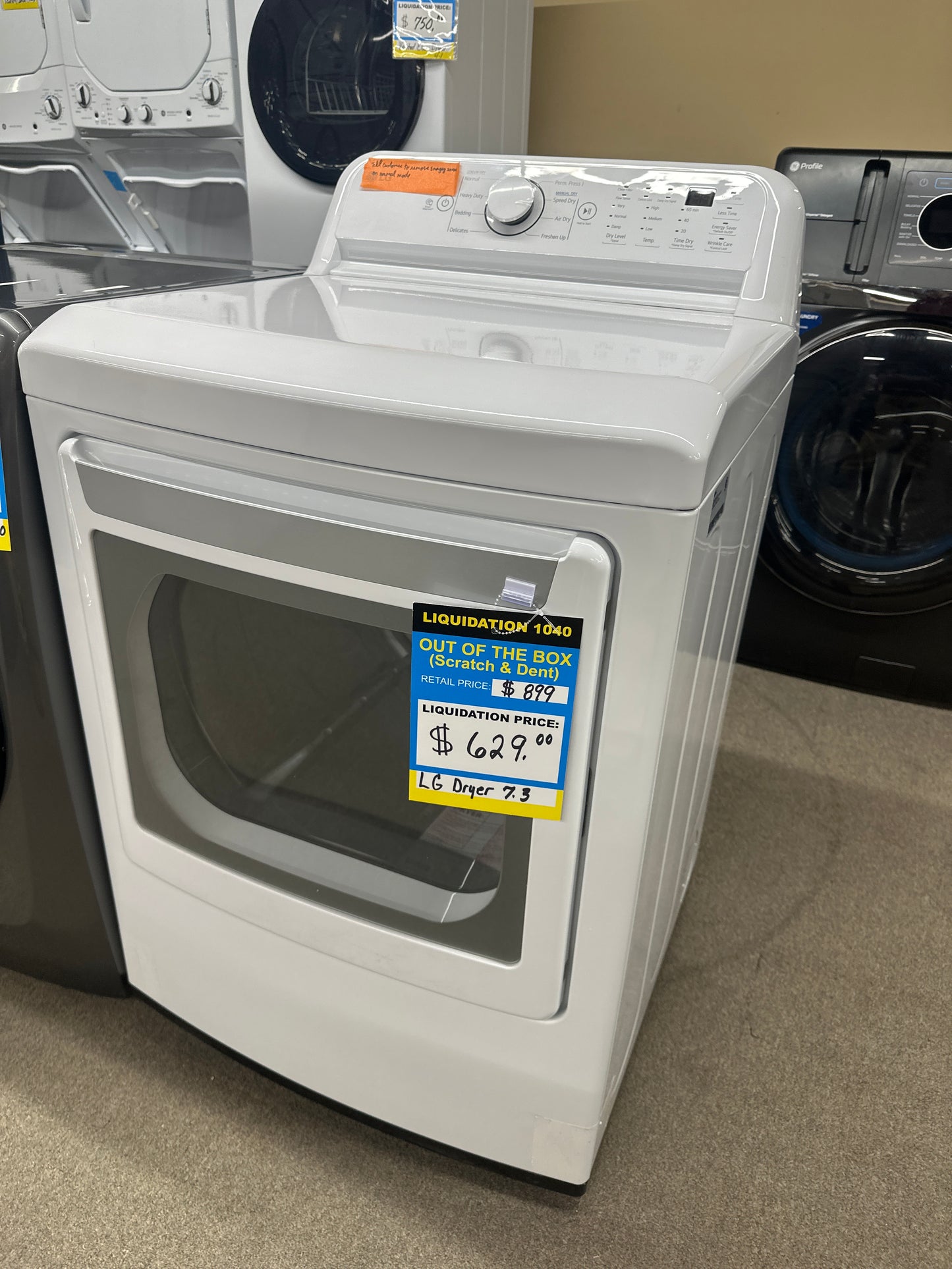 Sèche-linge électrique blanc 7,3 pi