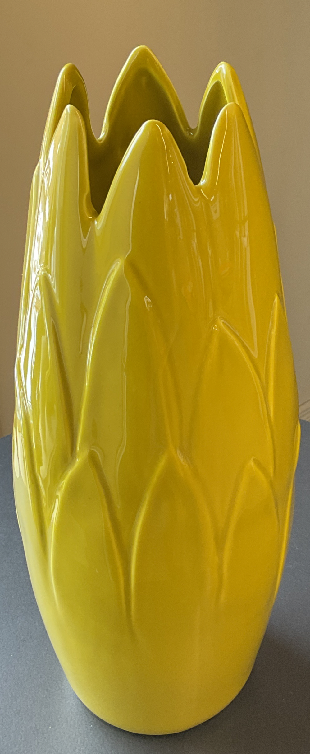 VASE ART MOYEN JAUNE CITRON