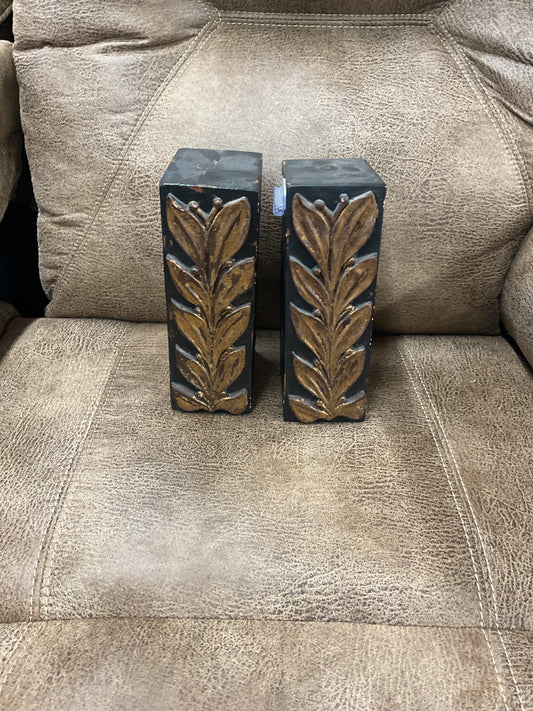 BOOK-END LEAF SET OF 2