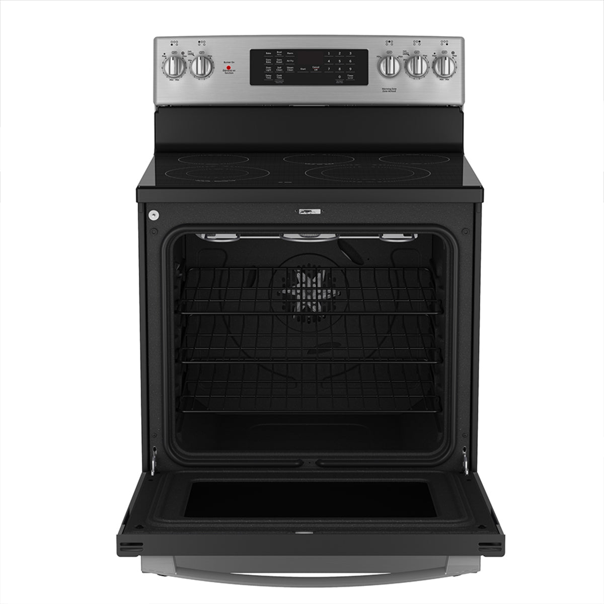 Cuisinière électrique autonome à convection véritable GE Profile 30 € avec friteuse à air sans préchauffage - PCB905YPFS