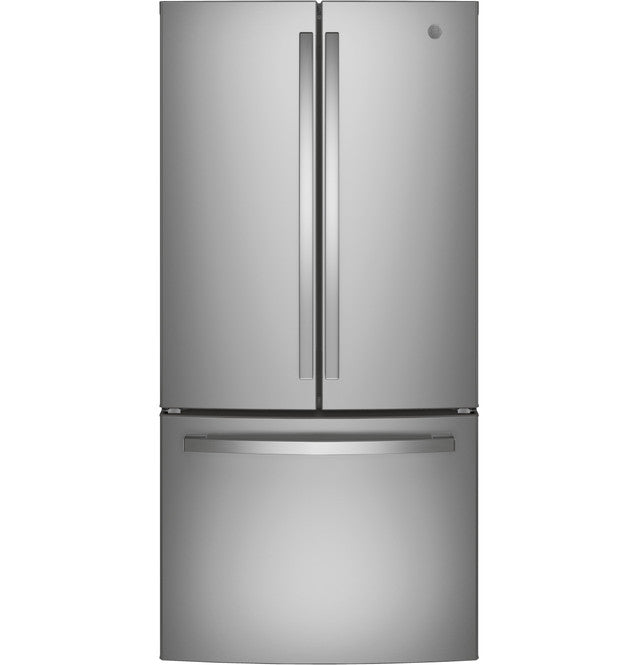 Réfrigérateur à portes françaises GE® ENERGY STAR® de 18,6 pi³ à profondeur de comptoir - GWE19JSLSS