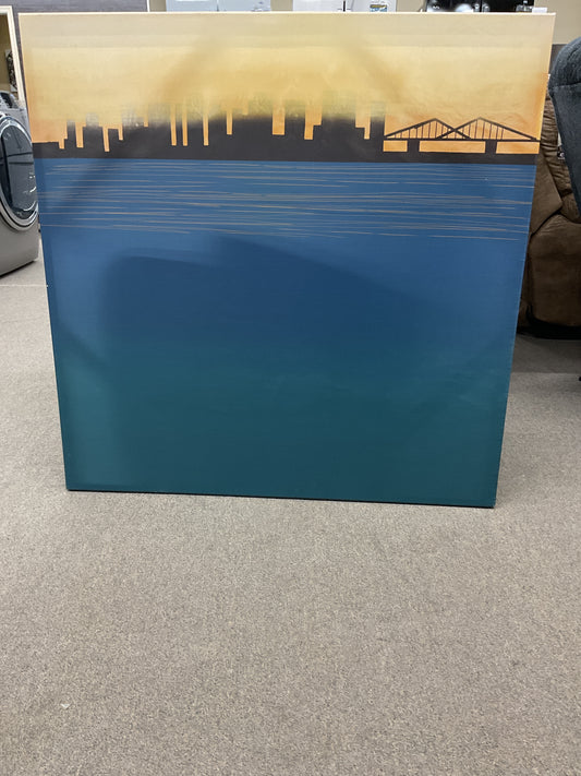city by shore frame