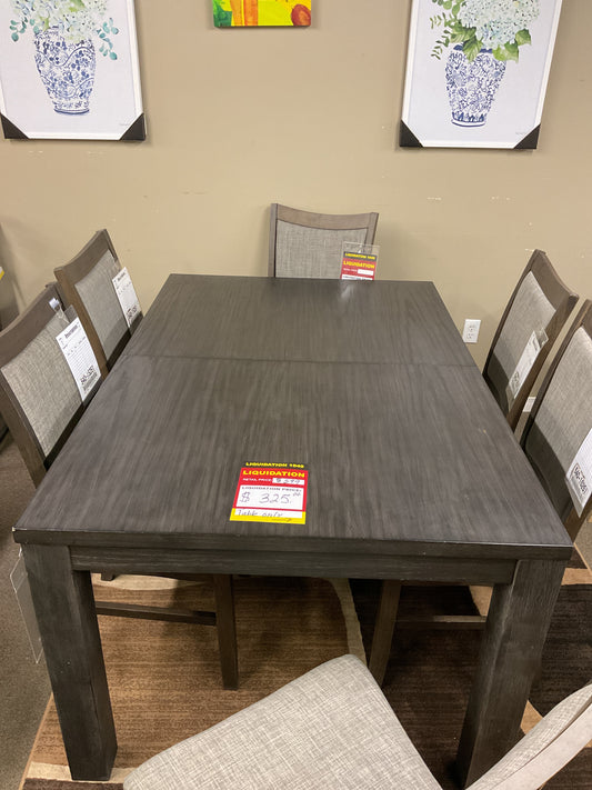 EXTENDABLE DINING TBL  DK GREY  NOLA 12" LEAF W204.00-5759-72