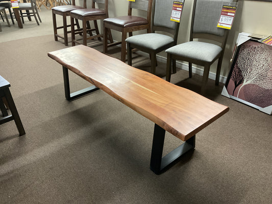 Dining Bench - Acacia Wood - BRN/BLK