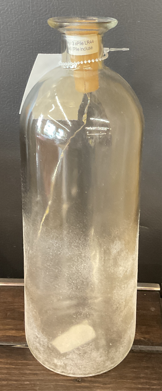 VASE MARRON GIVRÉ/LED