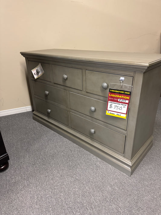 7 DRAWER DRESSER CLOUD -14-DD-8011LD-CLD