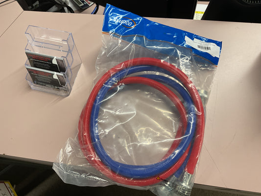 Inlet Rubber Washer Blue & Red Fill Hose Set - 60" 2PK