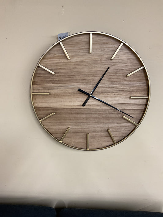 BROWN GOLD CLOCK -43343