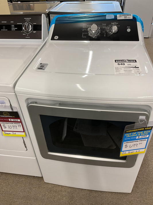 GE 6.2 cu.ft. Top Load Electric Dryer