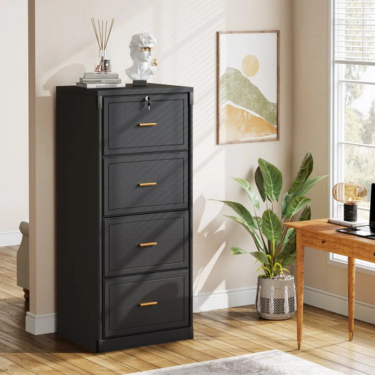 4 DRAWER FILING CABINET WOOD
