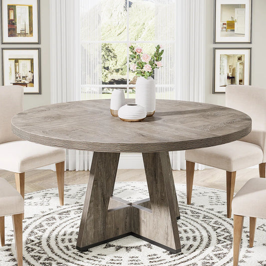 47" Round Dining Table - Grey