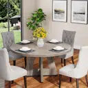 47" Round Dining Table - Grey