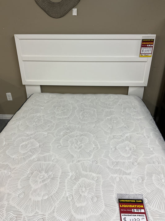 Queen Headboard - White Aspen
