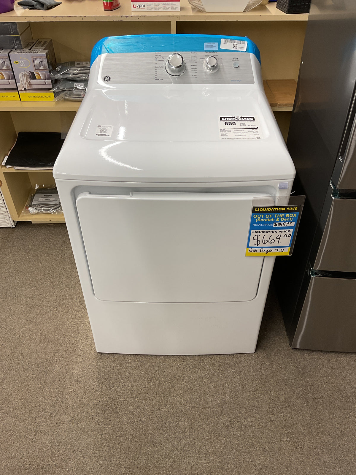 GE 7.2 Electric Dryer with Sanifresh Cycle White - GTD40EBMR0WS