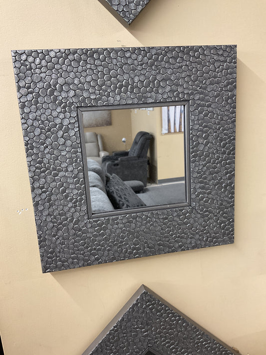,MIROIR CARRÉ ARGENT OSAIC -IMM106