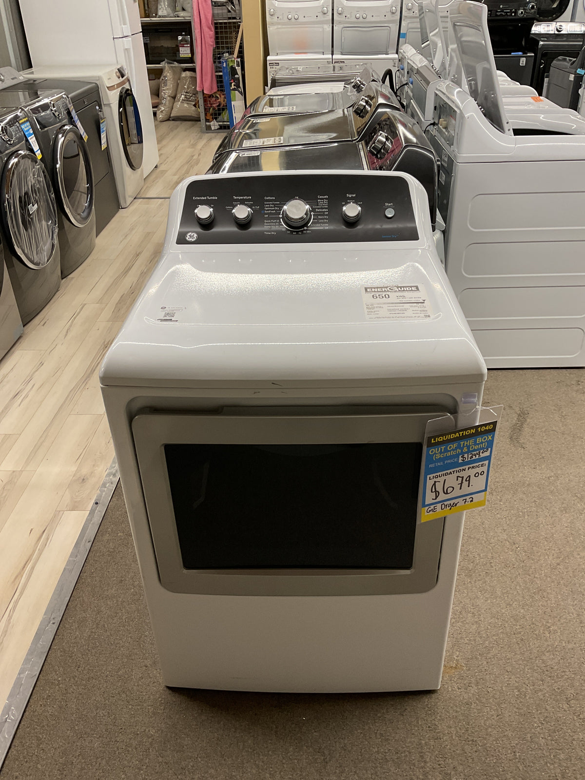 GE 7.2 cu.ft. Top Load Electric Dryer with SaniFresh Cycle White - GTD49EBMRWS