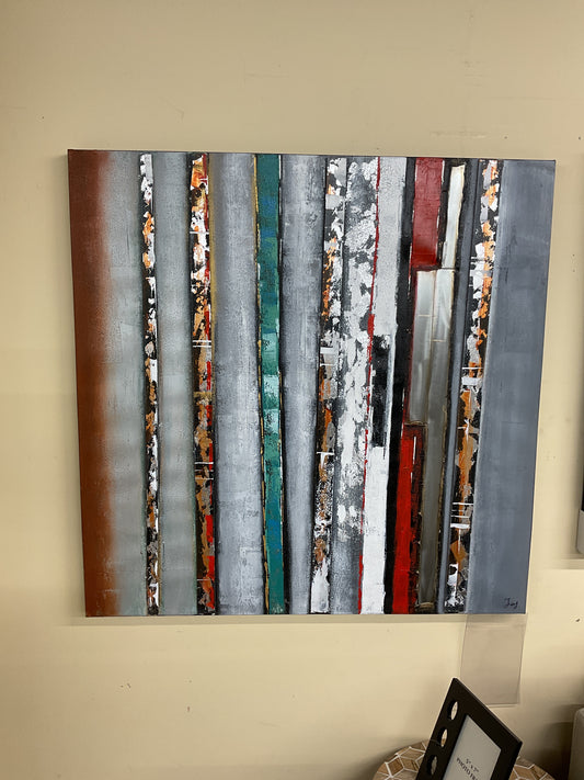 90069 OIL PAINTING/METAL -90069