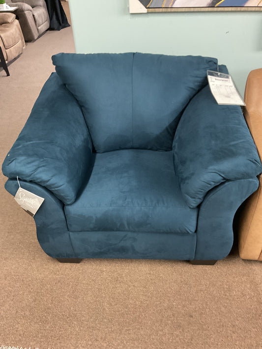 Chair Blue Double Cushion - Darcy