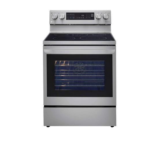 LG Smudge Resistant Stainless Steel 6.3 cu ft. Electric ThinQ® InstaView™ Range with Air Fry and True Convection - LREL6325F