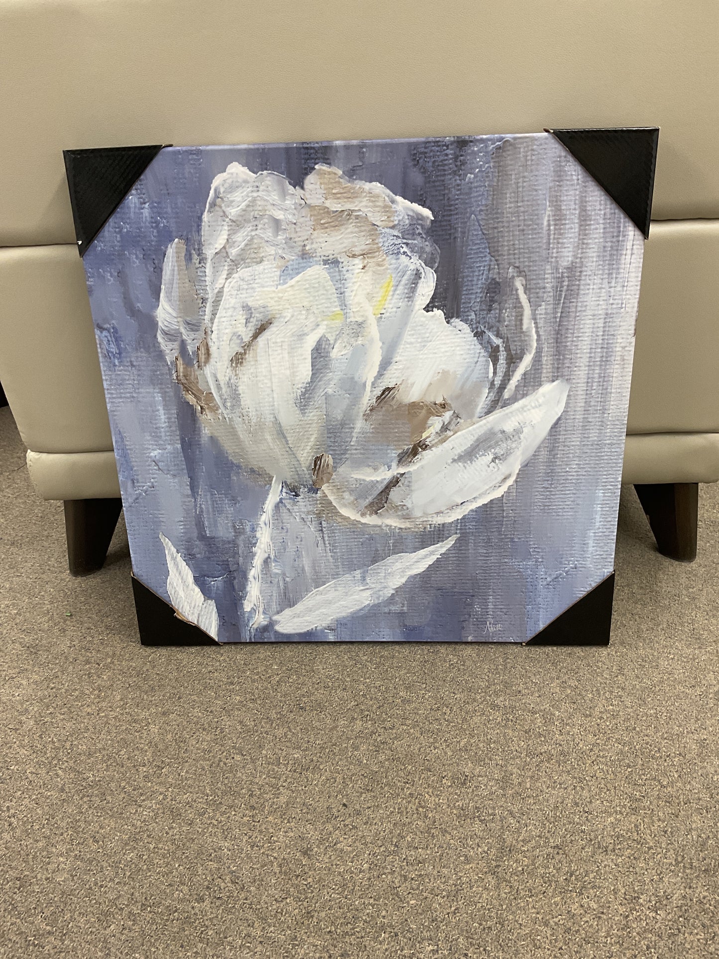 White on Blue I-Gallery Wrapped Canvas