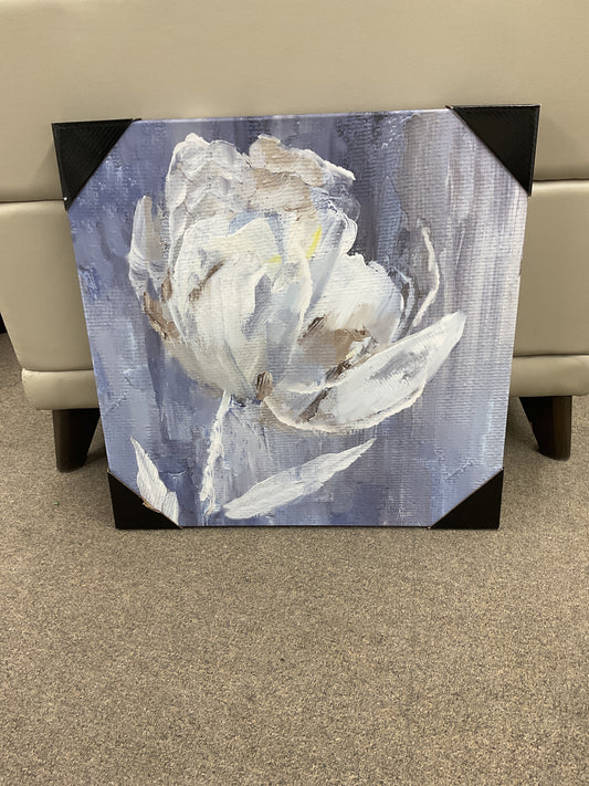 White on Blue I-Gallery Wrapped Canvas