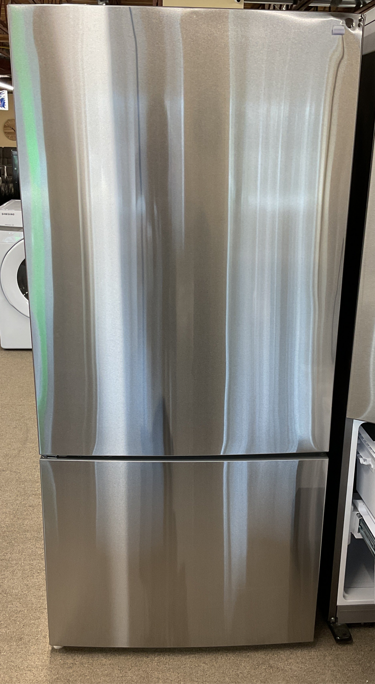 GE 17.7 Cu. Ft. Bottom Mount Refrigerator Fingerprint Resistant Stainless Steel- GBE17HYRFS