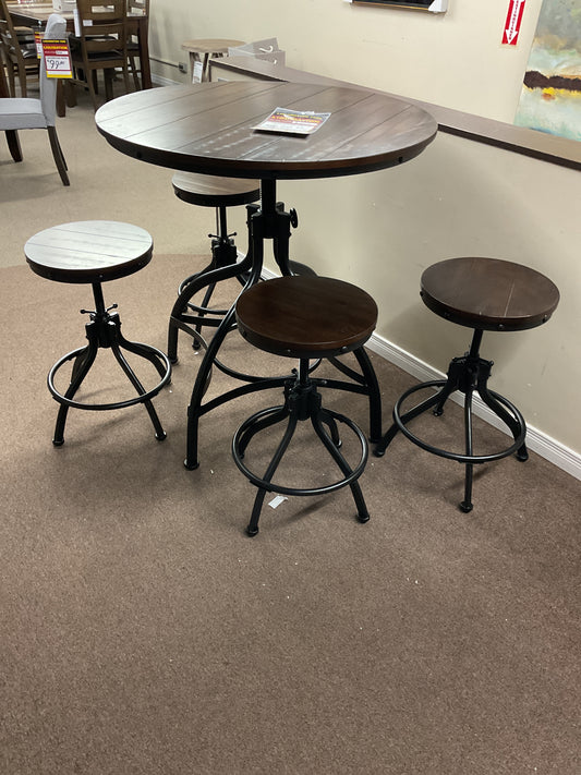 Counter Table Set - Brown