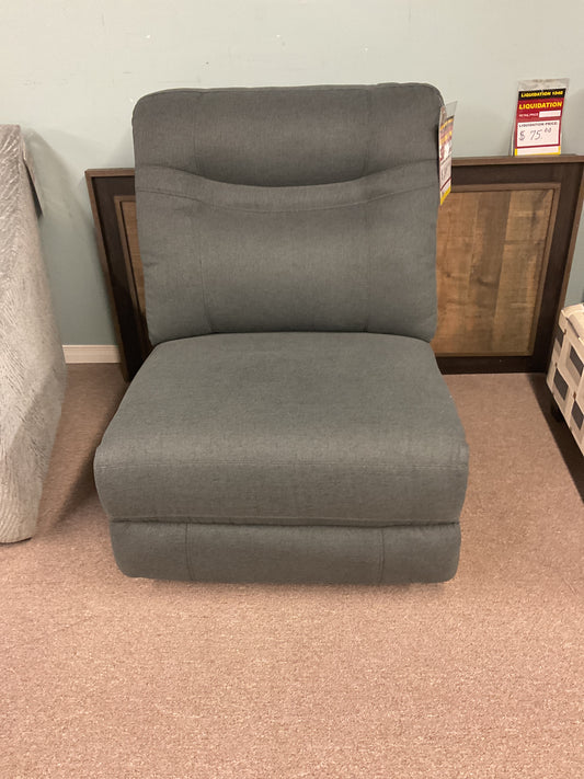ARMLESS CHARCOAL CHAIR SECT