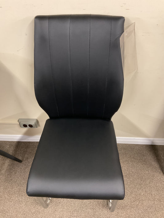 Side Chair - PU Leather - BLK