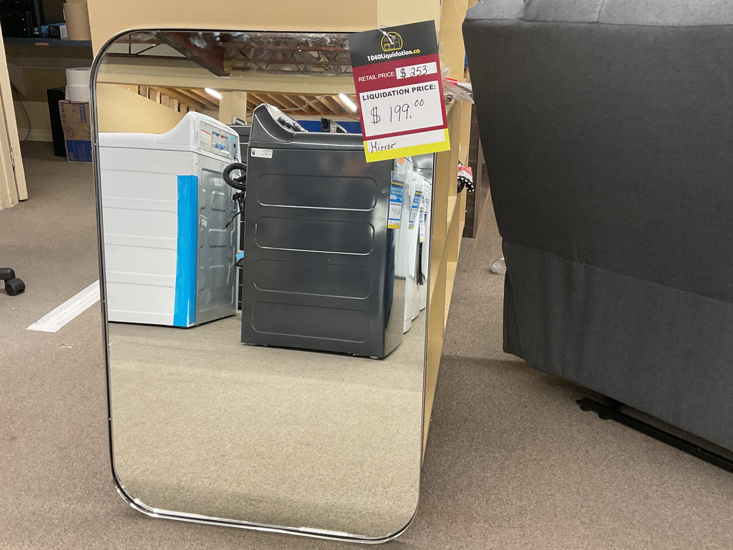 Mid-Century Modern Chic Metal Rounded Wall Mirrors